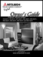Mitsubishi VS50111 VS60111 WS48311 TV Operating Manual